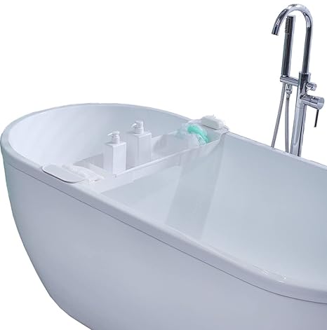 #1 Rated Bath Toy Organizer & Bathtub Storage Basket – Adjustable Length Tub Caddy with Non-Slip Silicone Handles, Fits Most Bathtubs & Sinks, Holds Toys, Shampoo, and More
